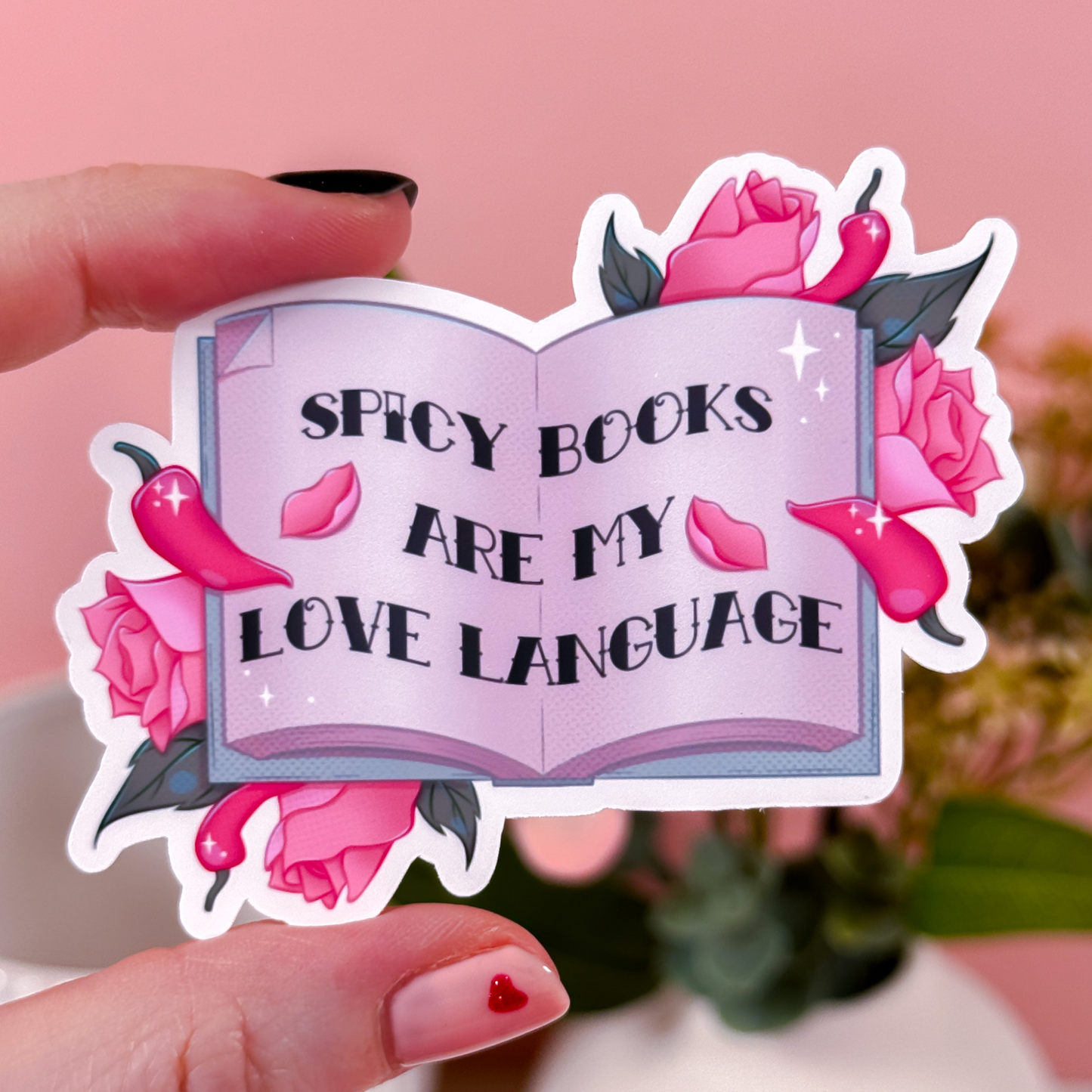 Spicy Books Love Language Vinyl Sticker