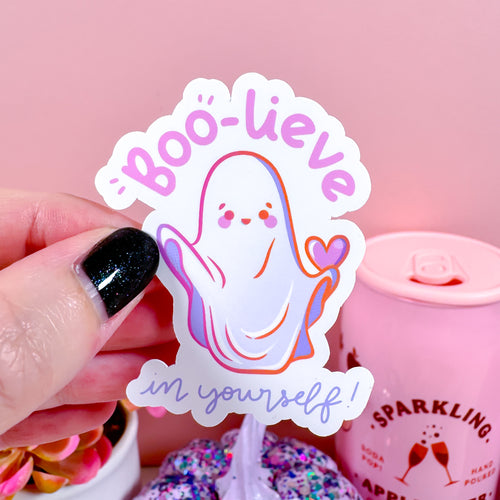 Boo-lieve Ghost Vinyl Sticker