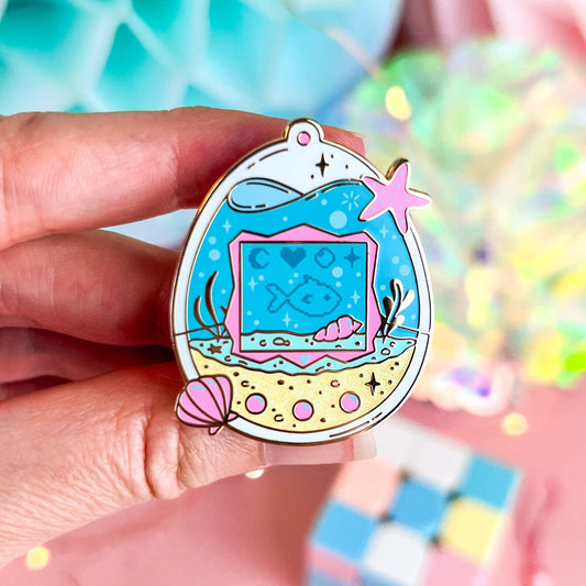 Digital Aquarium Enamel Pin