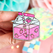 Load image into Gallery viewer, Strawberry Milk Enamel Pin