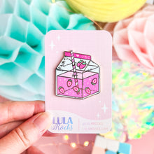 Load image into Gallery viewer, Strawberry Milk Enamel Pin