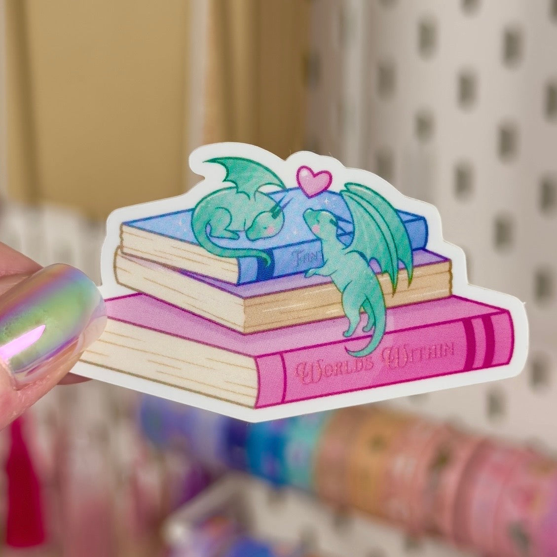 SUPER SECONDS | Sleepy Dragons Holographic Vinyl Sticker V2