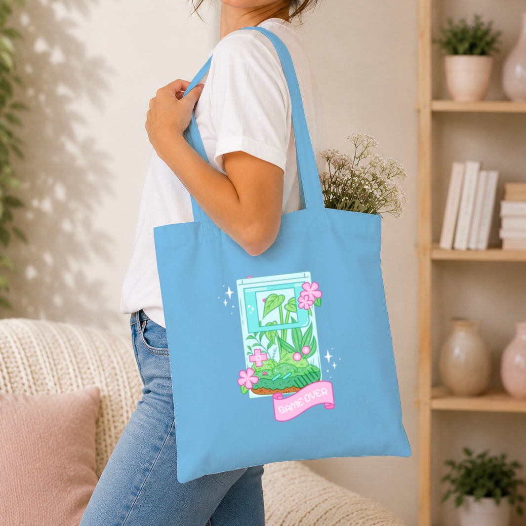 Game Over Tote Bag - Sky Blue