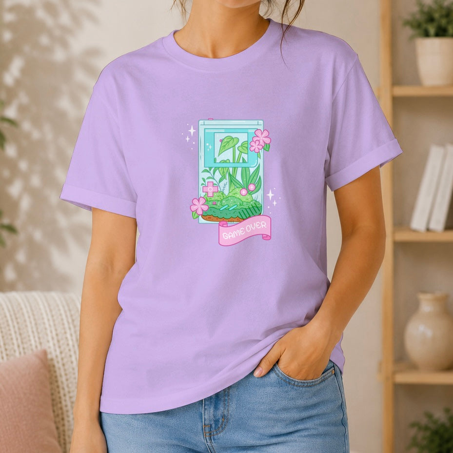 Game Over Terrarium T-Shirt Dreamy Lilac