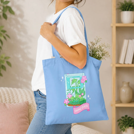 Game Over Tote Bag - Sky Blue