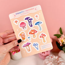 Load image into Gallery viewer, Colourful Mushrooms Planner Sticker Sheet