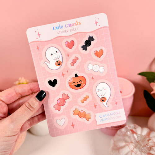 Cute Ghosts Planner Sticker Sheet