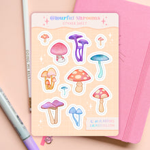 Load image into Gallery viewer, Colourful Mushrooms Planner Sticker Sheet