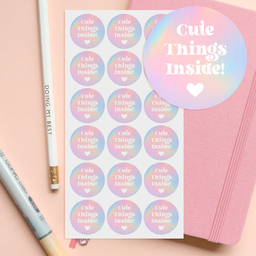 Cute Things Inside Small Business Sticker Sheet