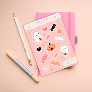 Cute Ghosts Planner Sticker Sheet