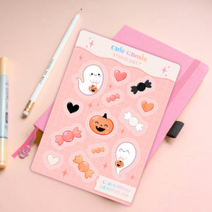 Cute Ghosts Planner Sticker Sheet