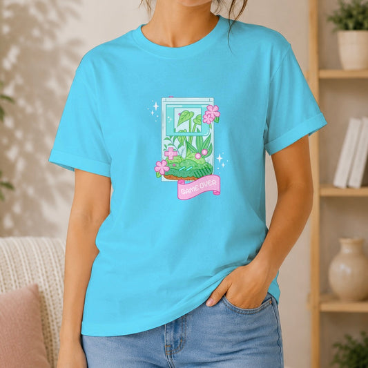 Game Over Terrarium T-Shirt Sky Blue