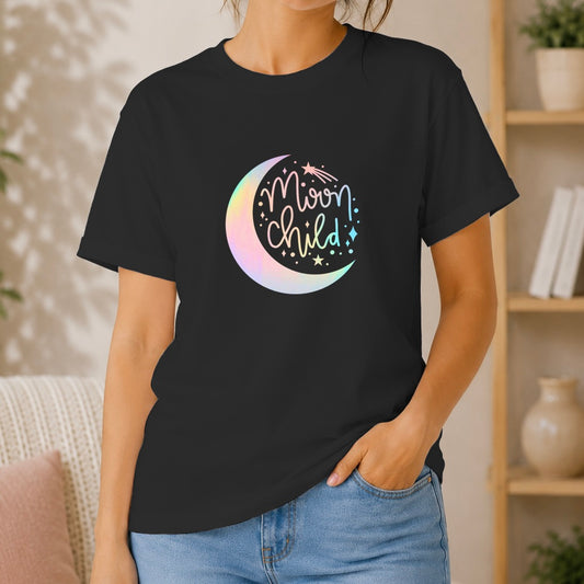 Moon Child Holographic Vinyl T-Shirt