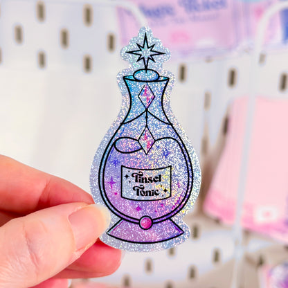 Tinsel Tonic Potion Holographic Glitter Vinyl Sticker