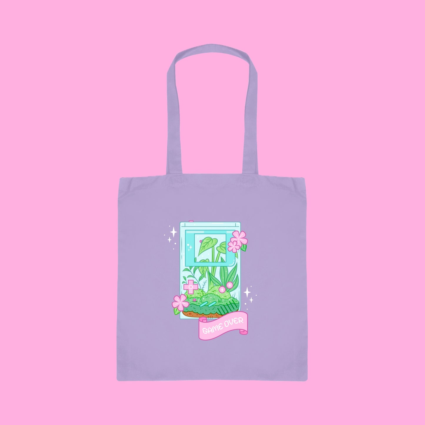 Game Over Tote Bag - Dreamy Lilac
