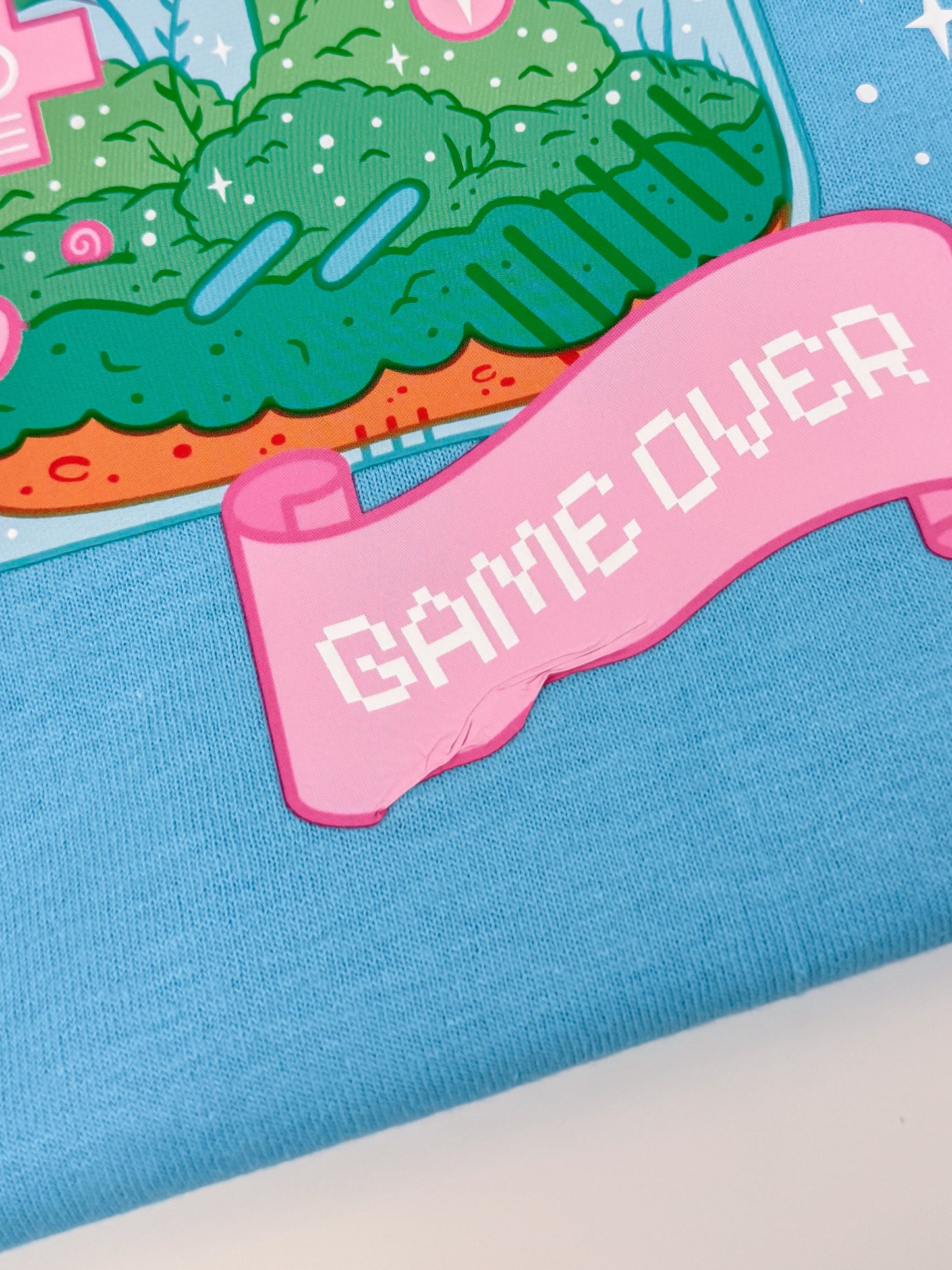 SUPER SECONDS | Game Over Terrarium T-Shirt Sky Blue