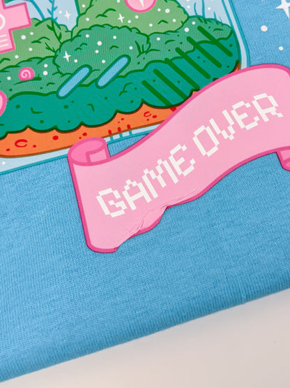 SUPER SECONDS | Game Over Terrarium T-Shirt Sky Blue