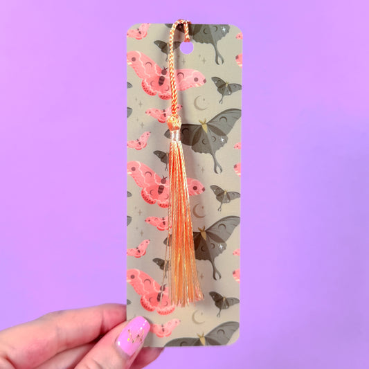 Magical Moths Tassel Bookmark