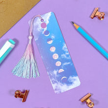 Load image into Gallery viewer, Pastel Moon Phase Tassel Bookmark