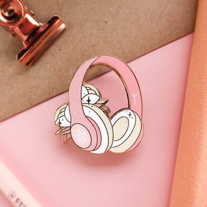 Headphones of Protection Enamel Pin