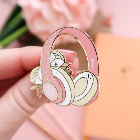 Headphones of Protection Enamel Pin