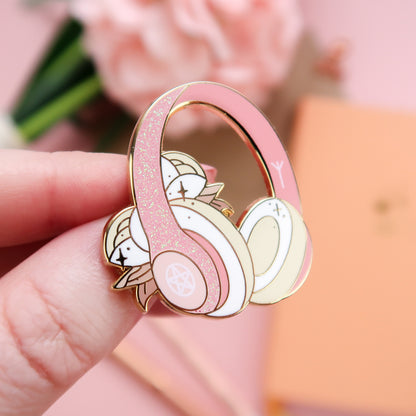 Headphones of Protection Enamel Pin