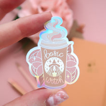 Load image into Gallery viewer, Basic Witch Coffee Holographic Sticker