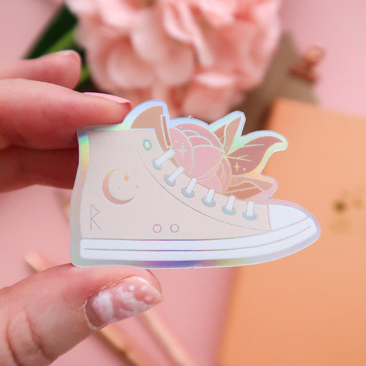 Hi Top Sneaker Holographic Sticker