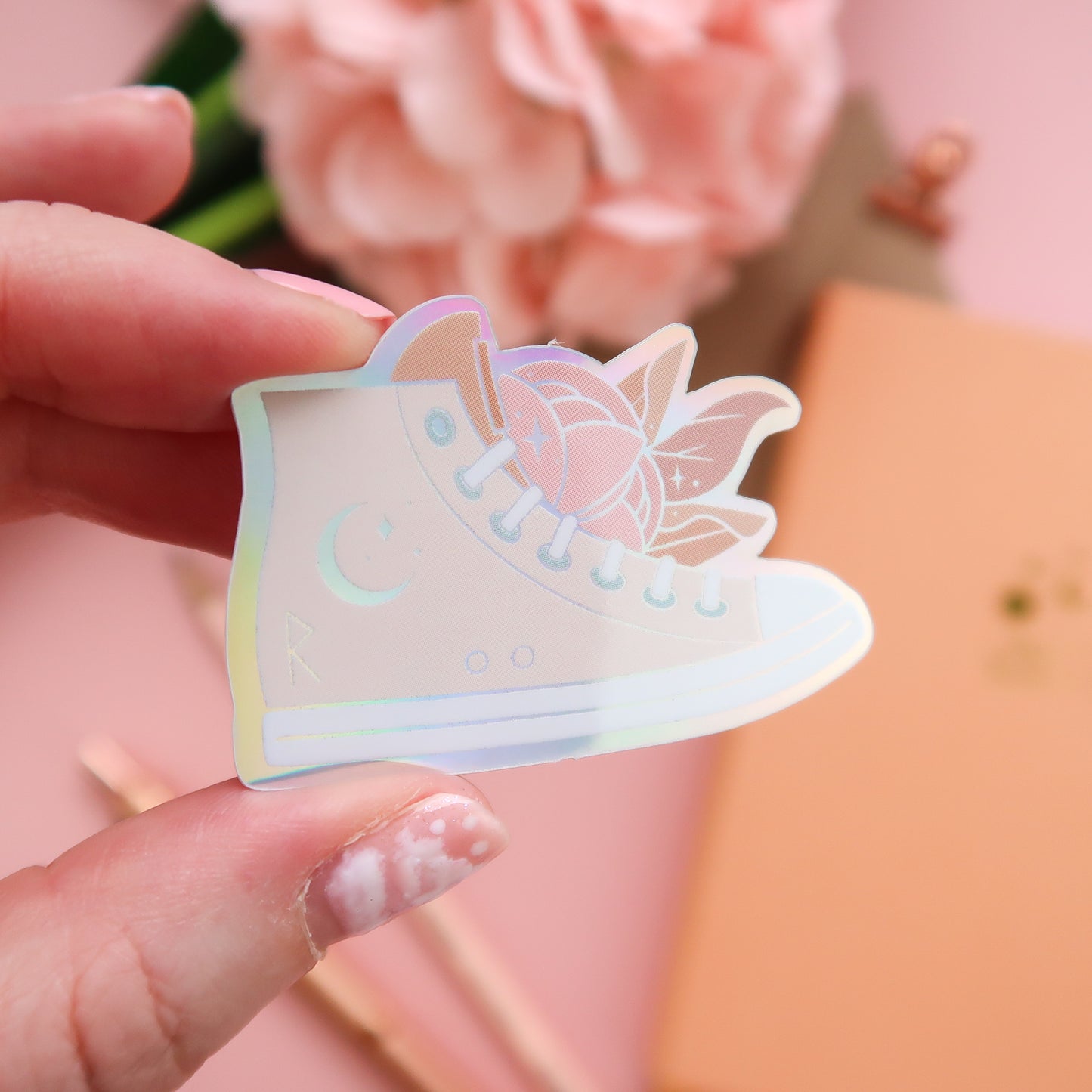 Hi Top Sneaker Holographic Sticker