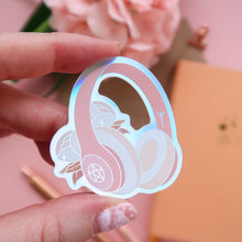 Load image into Gallery viewer, Headphones of Protection Holographic Sticker