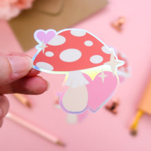 Load image into Gallery viewer, Cute Toadstool Holographic Sticker