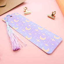 Load image into Gallery viewer, Moons and Constellations Tassel Bookmark