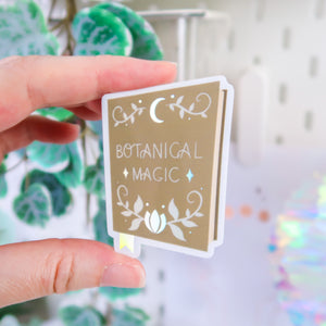 Botanical Magic Book Holographic Sticker