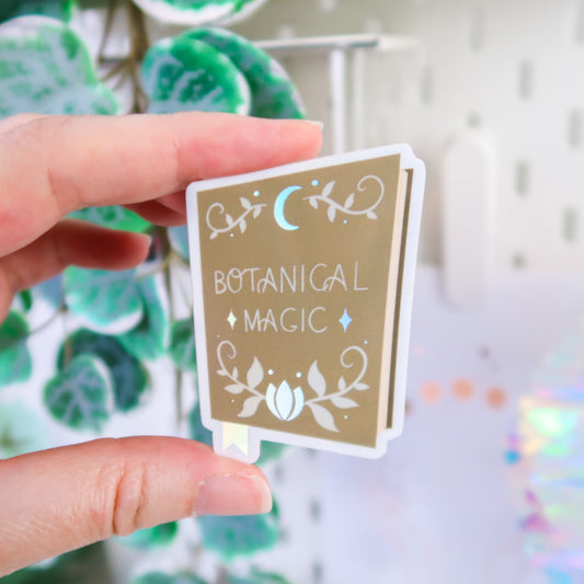 Botanical Magic Book Holographic Sticker