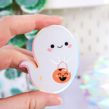 Load image into Gallery viewer, Cute Ghost Holographic Sticker