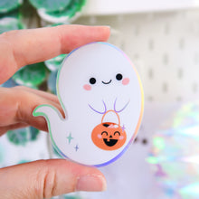 Load image into Gallery viewer, Cute Ghost Holographic Sticker