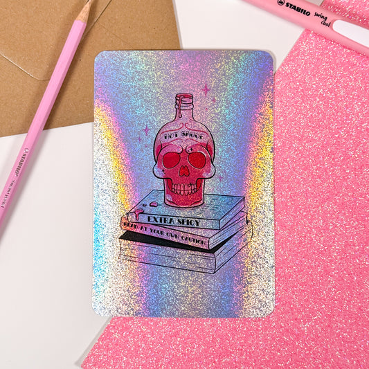 Hot Sauce Kindle Insert Sticker – Holographic Glitter Vinyl