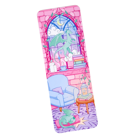 library window holographic foiled bookmark fantasy reader gift