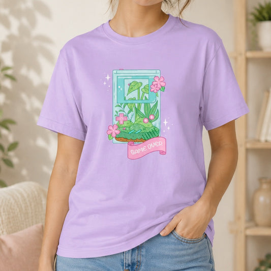 Game Over Terrarium T-Shirt Dreamy Lilac