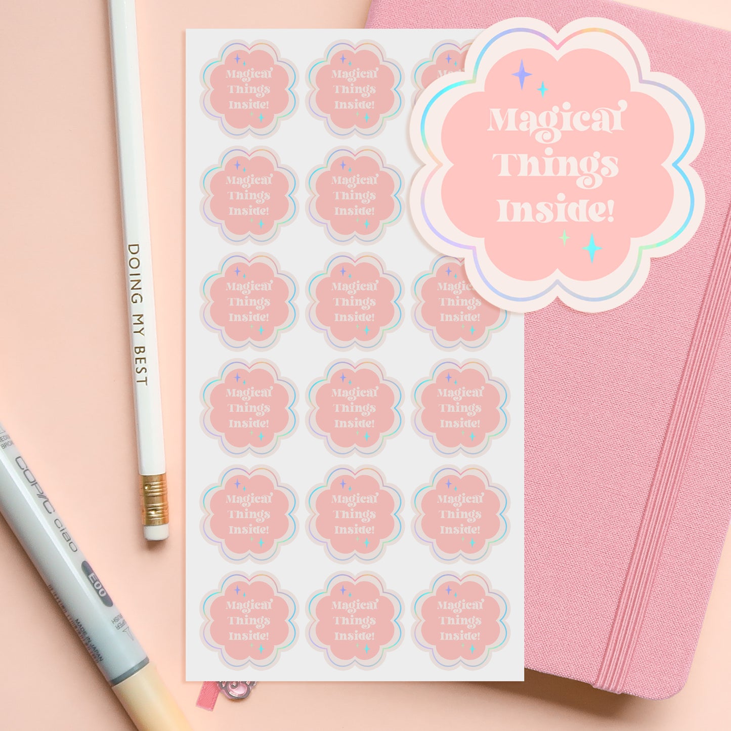 Magical Things Inside Small Business Sticker Sheet