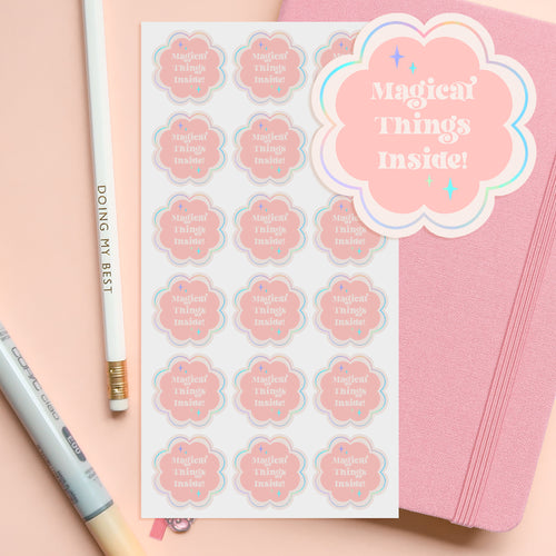 Magical Things Inside Small Business Sticker Sheet