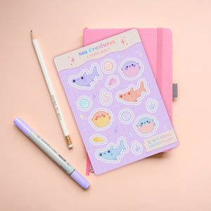 Sea Creatures Planner Sticker Sheet