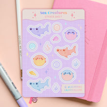 Load image into Gallery viewer, Sea Creatures Planner Sticker Sheet