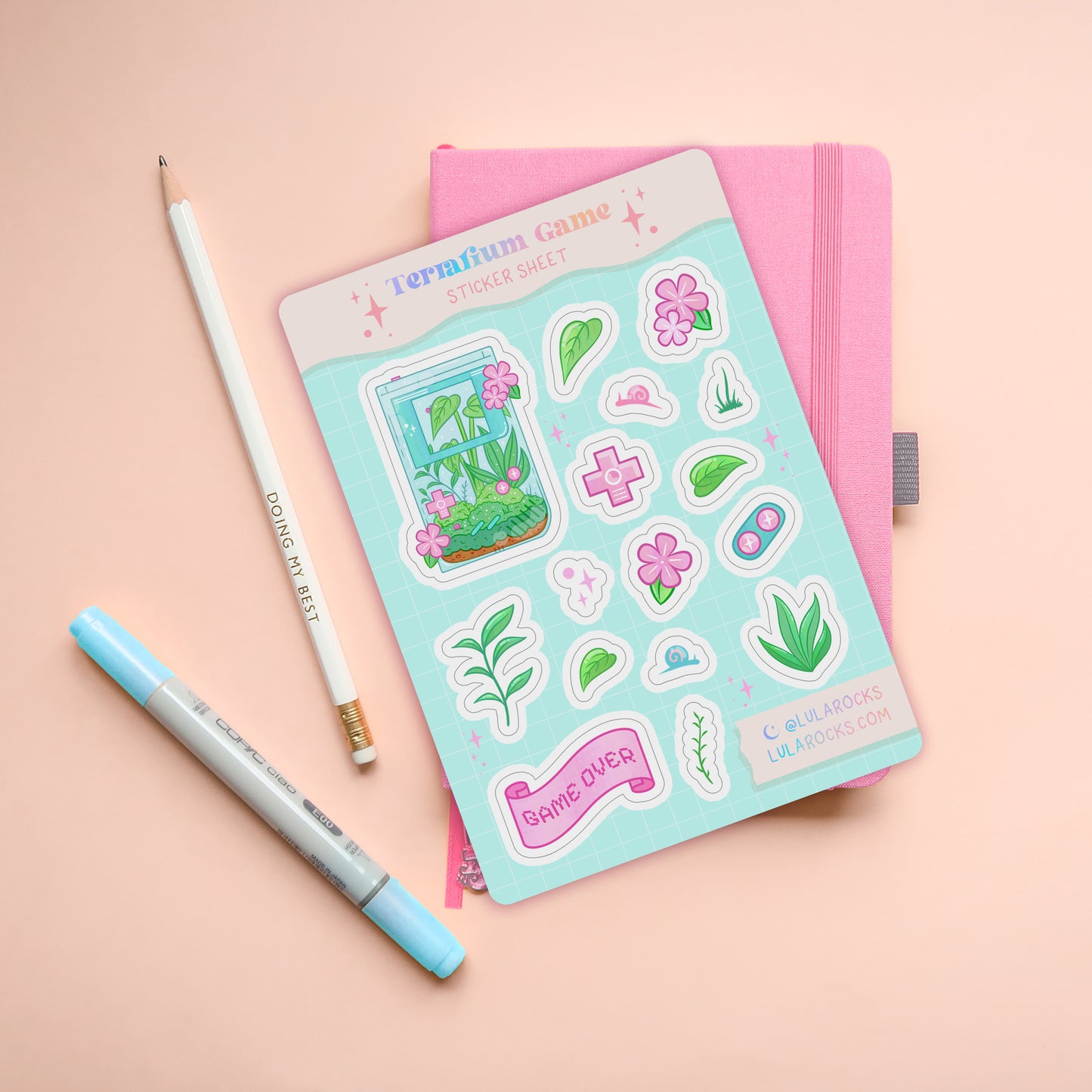 Terrarium Game Planner Sticker Sheet