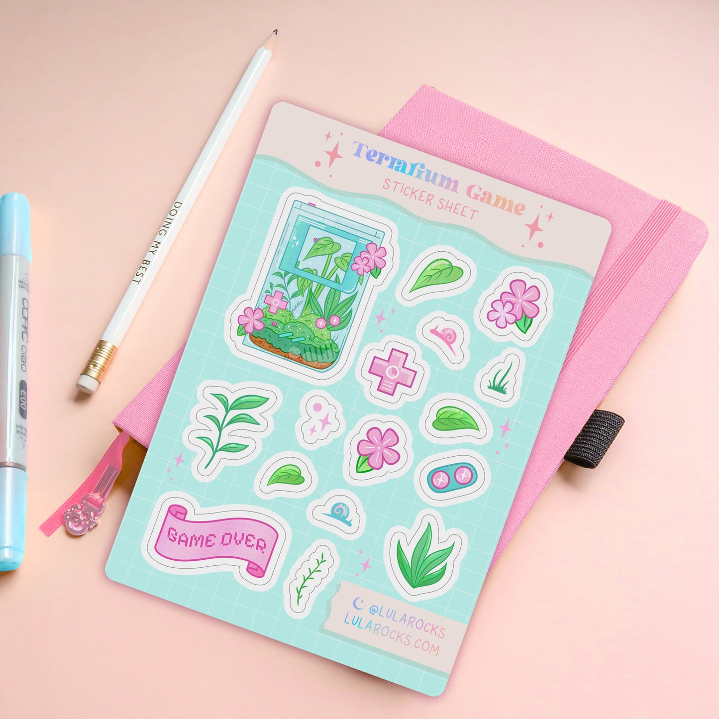 Terrarium Game Planner Sticker Sheet