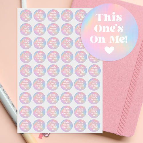 This One's On Me Small Business Sticker Sheet