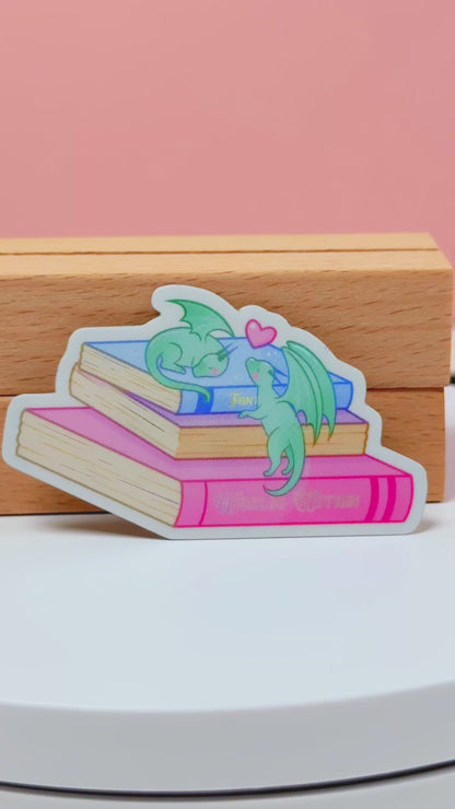 Sleepy Dragons Holographic Vinyl Sticker