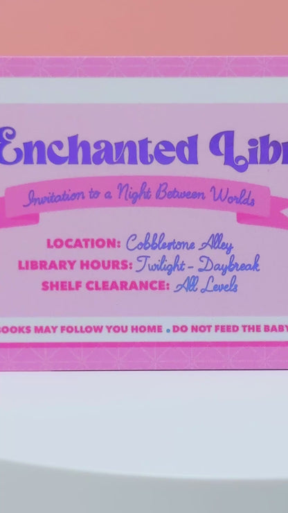 Enchanted Library Admission Ticket Holographic Foiled Bookmark