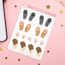 Load image into Gallery viewer, Cat Paws Planner Sticker Sheet