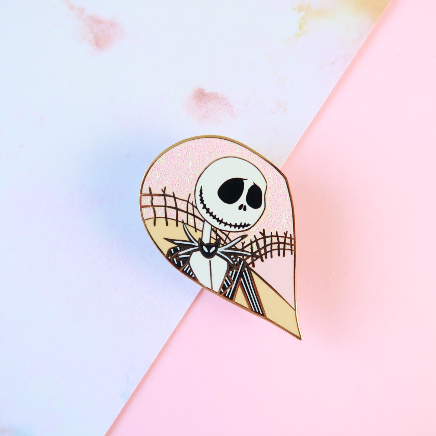 Jack & Sally Enamel Pin Set